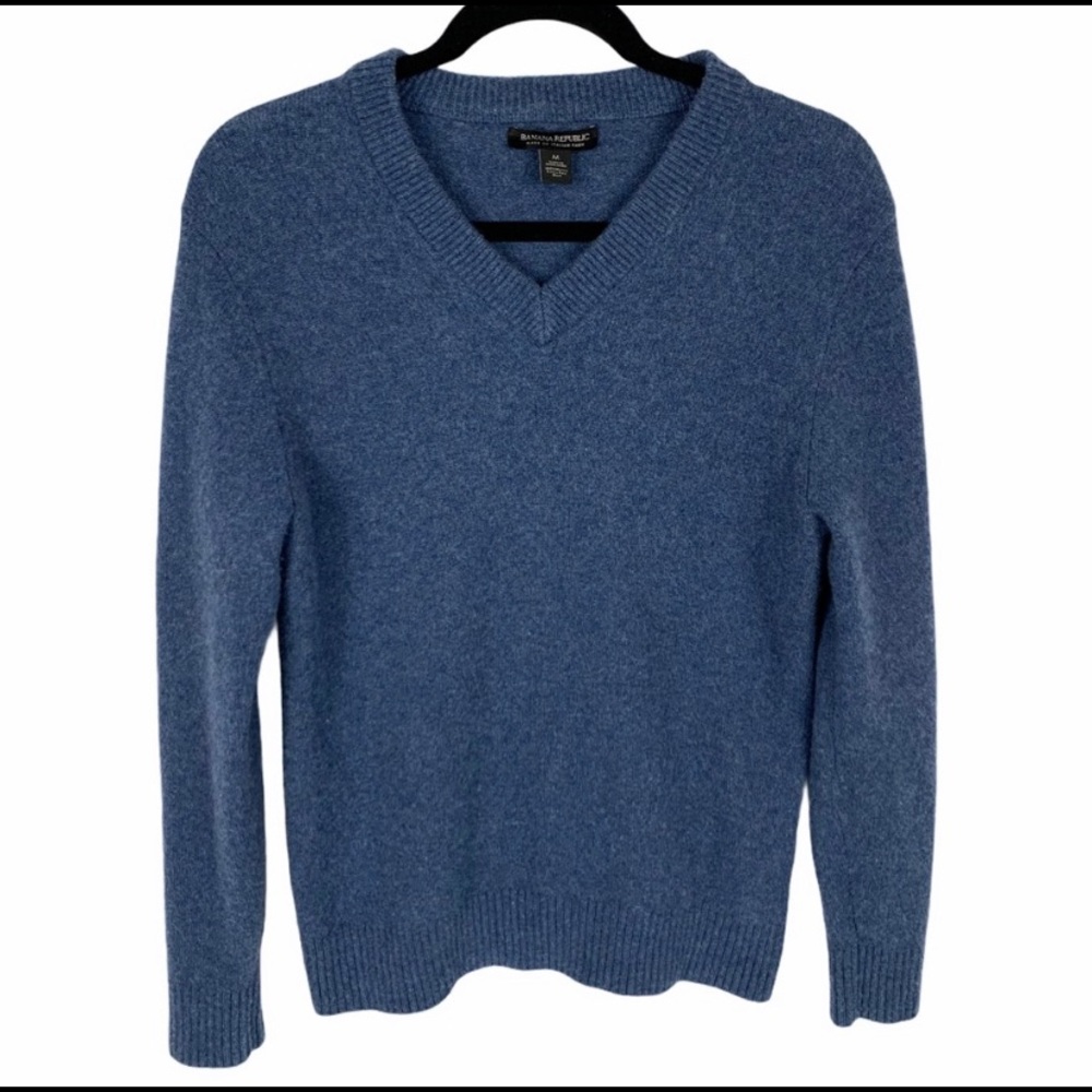 Banana Republic Italian Merino Wool V-Neck Sweater